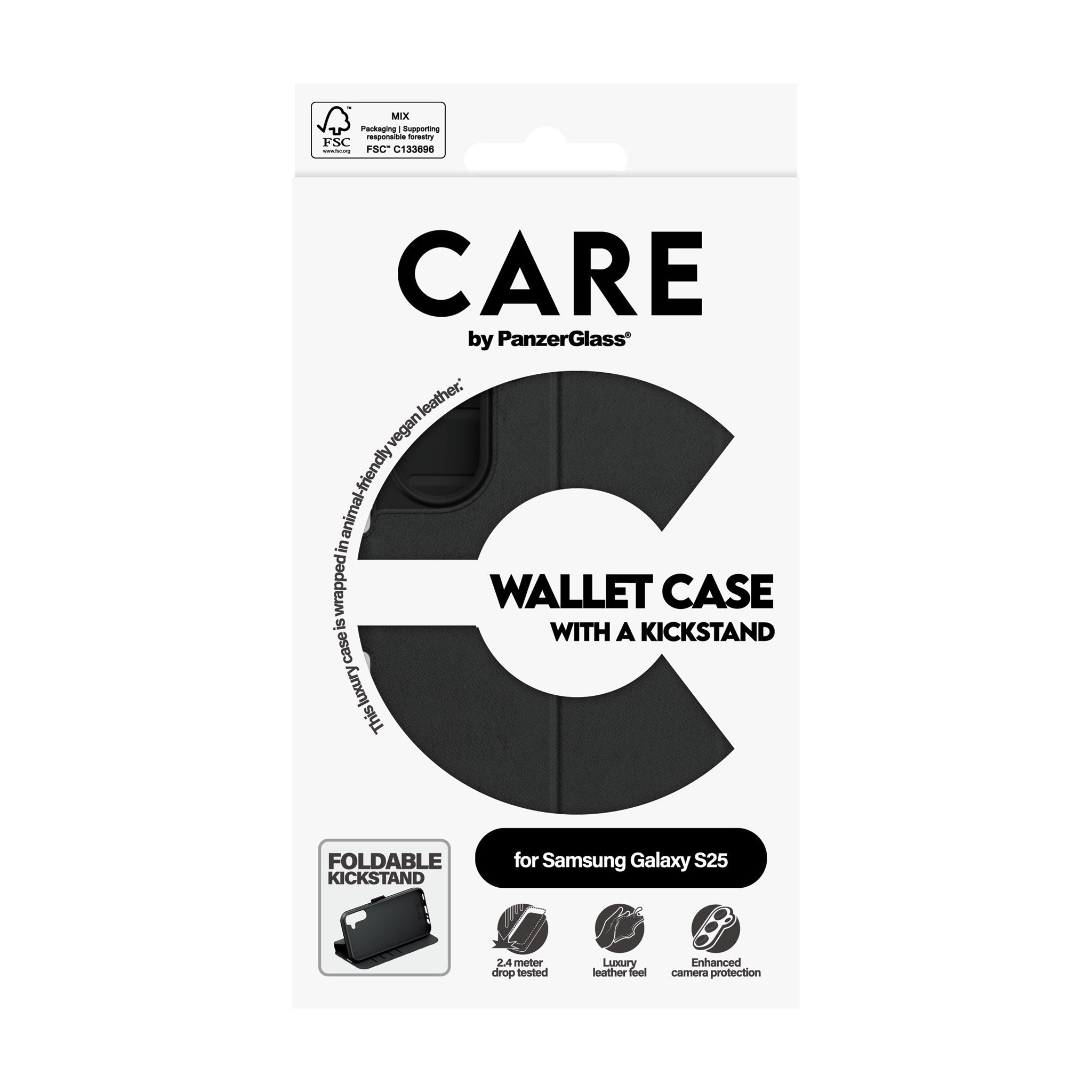 CARE by PanzerGlass® Feature Wallet Case w. Kickstand Samsung Galaxy S25
